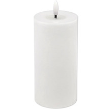 Vitt LED-blockljus av vax med flamformad LED-spets.