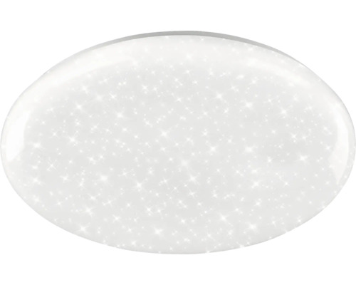 Rund LED-taklampa med stjärnhimmelseffekt.