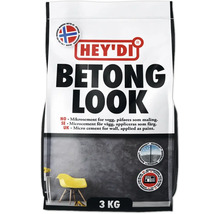Hey'di Betong Look mikrocement för väggar, appliceras som färg, vattentät, 3 kilogram förpackning.