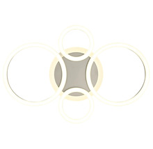 Modern LED-taklampa med fyra lysande ringar i olika storlekar och cirkulärt fäste.