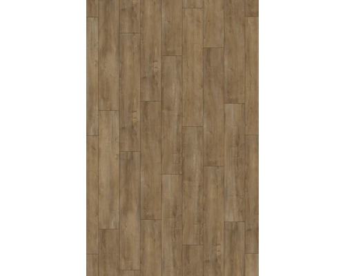 Laminatgolv med träutseende i ekdesign med plankmönster.