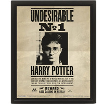 Inramad poster Harry Potter Undesirable Nummer 1 i vintagestil med svart ram.