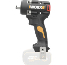 Worx batteridriven mutterdragare med Power Share batterisystem, ergonomiskt grepp och bältesklämma.
