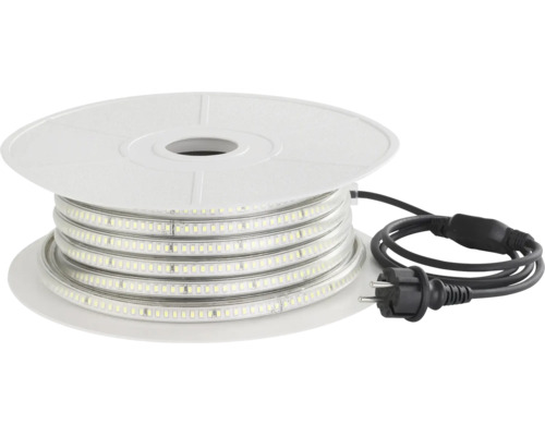 LED-list på rulle med strömkabel och stickkontakt.