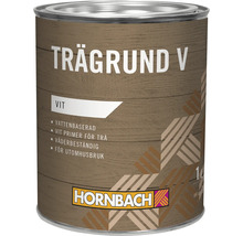 Hornbach trägrund V, vattenbaserad, vit primer för trä, väderbeständig, för utomhusbruk, 1 liter