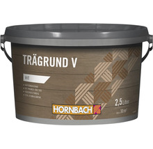 Hornbach Trägrund V, vit, vattenbaserad, för utomhusbruk, väderbeständig, 2,5 liter för cirka 30 kvadratmeter, Hornbach Logo.