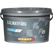 Hornbach silikatfärg helmatt vit, 5 liters hink för inomhus- och utomhusbruk