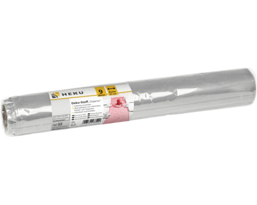 HEKU organza dekorationstyg på rulle, 9 meter långt och 37 centimeter brett, perfekt för pyssel, dekoration och förpackning.