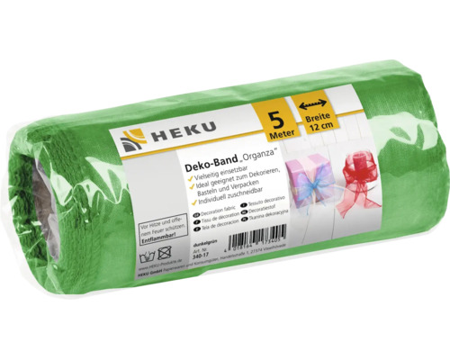 HEKU organzaband på rulle 12 cm brett 5 meter långt