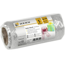 HEKU dekorationsband i textilfiber, 5 meter långt, 12 centimeter brett, för dekoration, pyssel och inslagning.