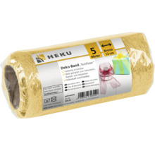 HEKU dekorationsband av textilfiber på rulle, 5 meter långt och 12 centimeter brett, perfekt för dekoration, pyssel och inslagning.