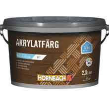 Hornbach Logo, akrylatfärg för utomhusbruk, halvblank, vit, 2,5 liter, vattenbaserad, upp till 12 års långtidsskydd.