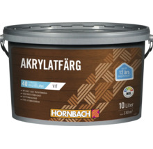 Hornbach Akrylatfärg för utomhusbruk, halvblank, vattenbaserad, 10 liter, räckvidd cirka 130 kvadratmeter, 12 års skydd, brytbar.