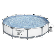 Bestway Steel Pro MAX rund ovanmarkspool med stålram och filterpump.