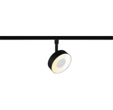 LED-spotlight för skensystem, rund, svart.
