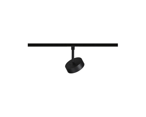 Svart spotlight för skensystem i minimalistisk design.