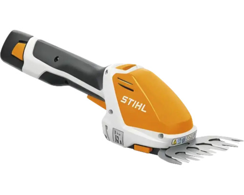 STIHL batteridriven busksax och grässax med monterad gräskniv