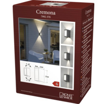 Konstsmide Cremona LED-vägglampa för utomhusbruk, ställbar ljuskägla, mått 17 gånger 8 gånger 13 centimeter, energiklass G.