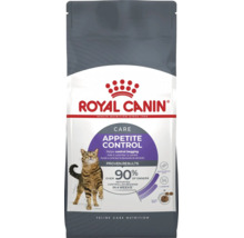 Förpackning med Royal Canin Appetite Control kattmat med en randig katt på framsidan.