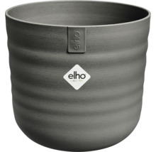 Rund elho blomkruka med strukturerad, räfflad yta och elho Logo.