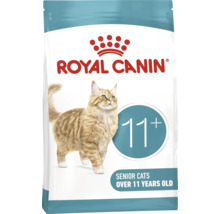 Royal Canin Logo, kattfoder för seniorkatter över elva år med en bild av en katt.