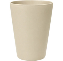 Hög rund blomkruka i konisk form i beige.