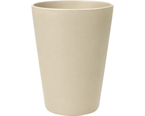 Hög rund blomkruka i konisk form i beige.