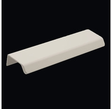 Modernt profilhandtag för möbler av metall med matt yta i beige.