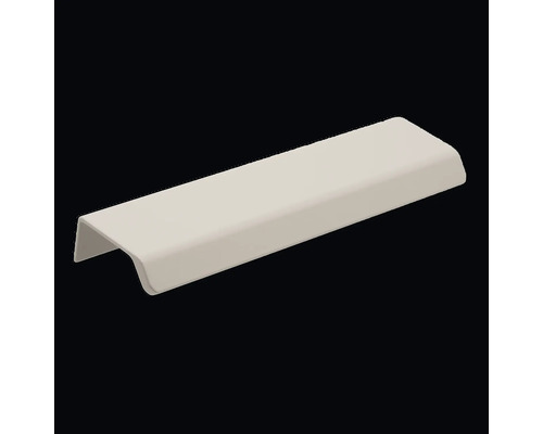 Modernt profilhandtag för möbler av metall med matt yta i beige.
