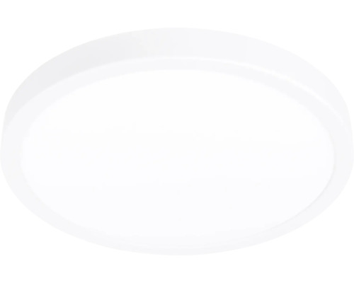 Rund, vit LED-taklampa i plast.