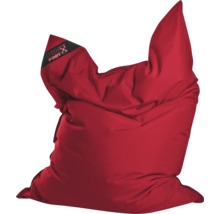 Röd sittsäck Big Foot av slitstark polyester.