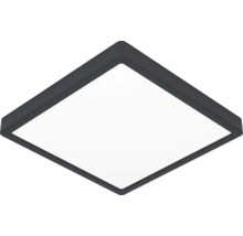 Kvadratisk LED-taklampa med svart ram och vit diffusoryta.