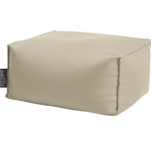 Rektangulär sittpuff från Sitting Point i beige textil.