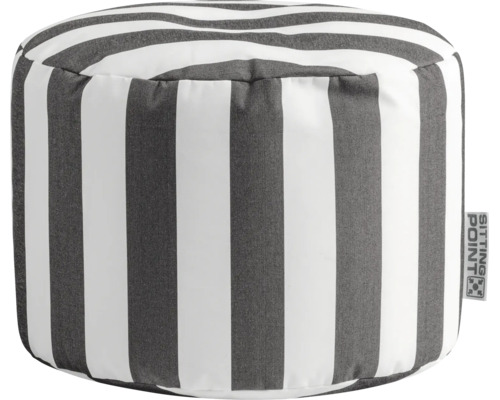 Randig cylindrisk sittpuff från Sitting Point.