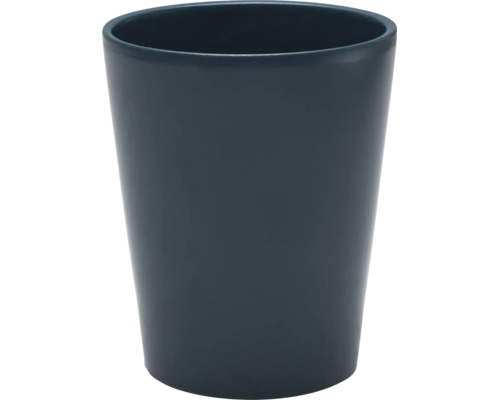 Konisk blomkruka i keramik med matt yta i antracit.