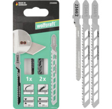Wolfcraft sticksågsblad set i förpackning med tre blad för gipsskivor