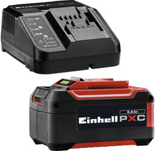 Einhell Power X-Change batteri och laddare set med 5,2 amperetimmars kapacitet för elverktyg