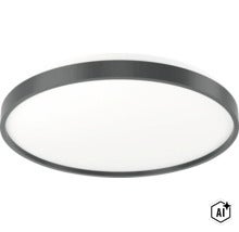 Rund LED taklampa med smal ram för modern belysning inomhus (Image AI modified or generated)