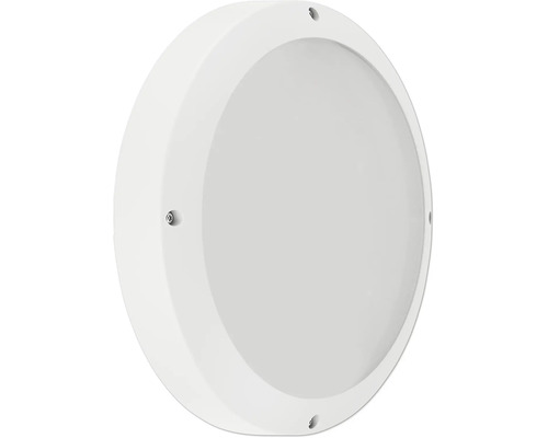 Rund LED vägglampa för inomhus- och utomhusbruk i enkel design.