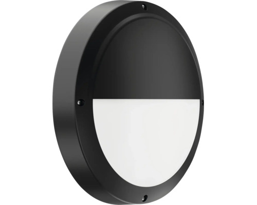 Rund utomhusvägglampa med LED och halvljusutsläpp för modern fasadbelysning
