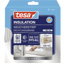 Tesa Premium silikontatningslist for fonster och dorrar, 6 meter, for tatning av springor mellan 1 och 7 millimeter.
