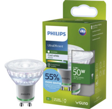 Philips UltraEfficient LED lampa GU10 2,1 Watt, 4000 Kelvin kallvitt ljus, 50.000 timmars livslängd, 375 lumen, energisparande LED ljuskälla.