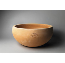 Rund växtskål av terrakotta med prägling Handmade 5 Earths