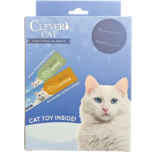 Clever Cat adventskalender för katter med 24 godbitar i kyckling och kattmynta smaker inklusive kattleksak