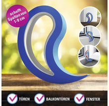 Dörrstopp och fönsterkil i plast för spaltbredder på 1 till 9 centimeter, lämplig för dörrar, balkongdörrar och fönster.