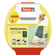 Tesa Professional maskeringstejp förpackning med två rullar vardera 25 meter lång och 25 millimeter bred inklusive FSC certifiering