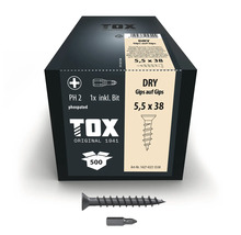 Tox Dry gipsskruv 5,5 gånger 38 millimeter med bits i 500 pack