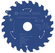 Cirkelsågklinga Bosch Expert Wood cordless med 120 millimeters diameter och 24 tänder för batteridrivna cirkelsågar.