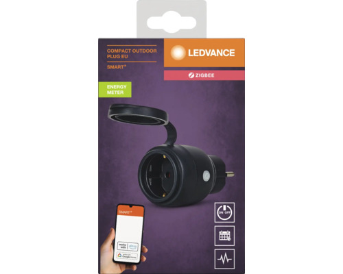 LEDVANCE Smart Plus kompakt utomhusuttag med energimätare Zigbee
