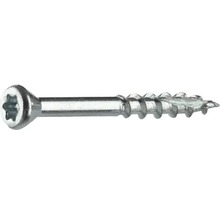 En metallspånskruv med försänkt huvud och torx-fäste.
